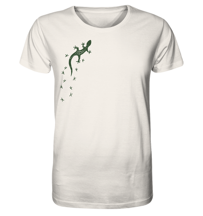Gecko Eidechse Silhouette dunkel - Organic Shirt