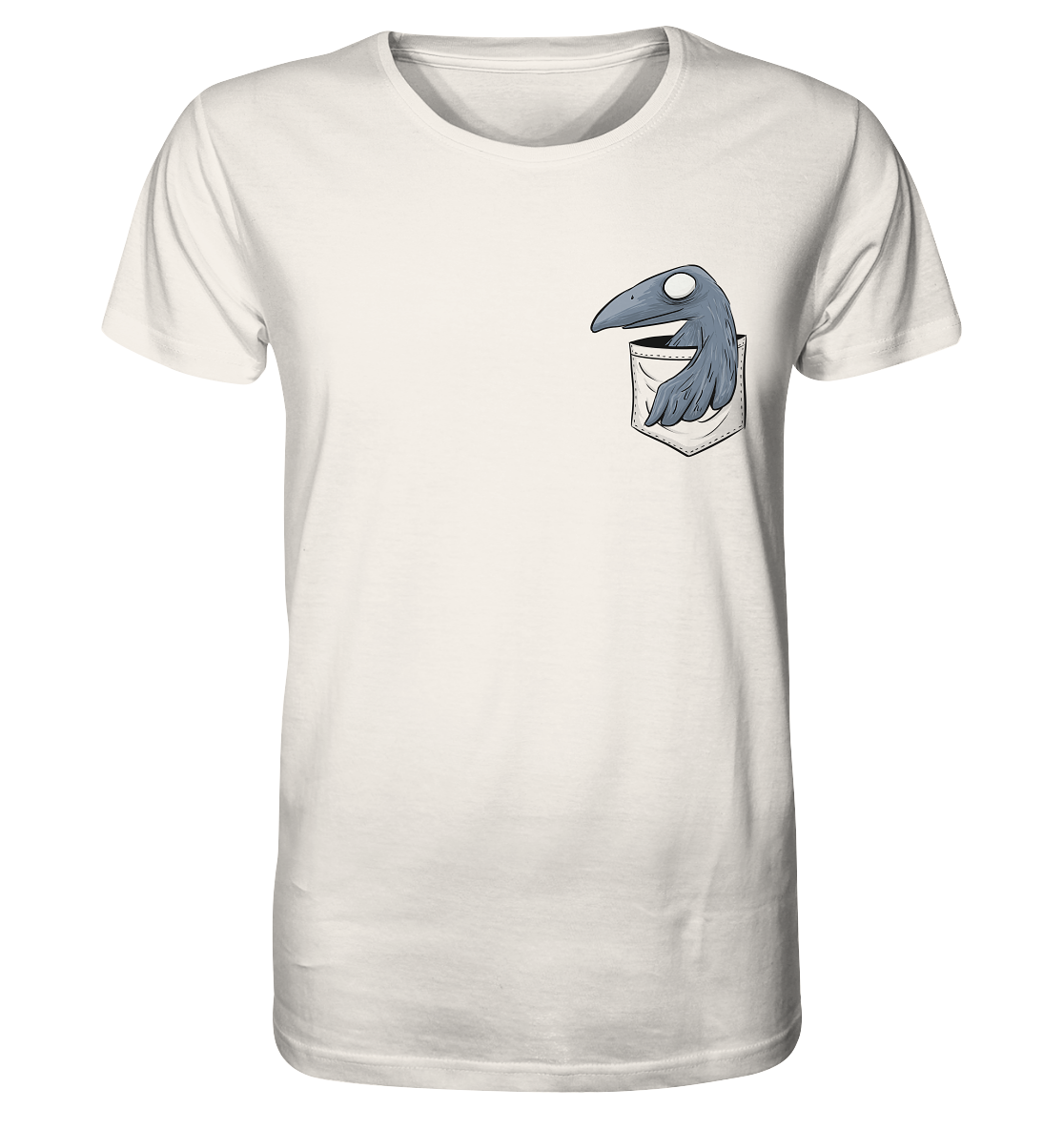 Grufti Rabe Krähe in der Tasche - Organic Shirt