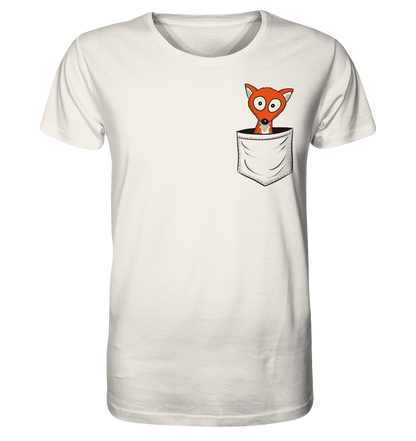 Fuchs in der Brusttasche | Taschen-Fuchs - Organic Shirt