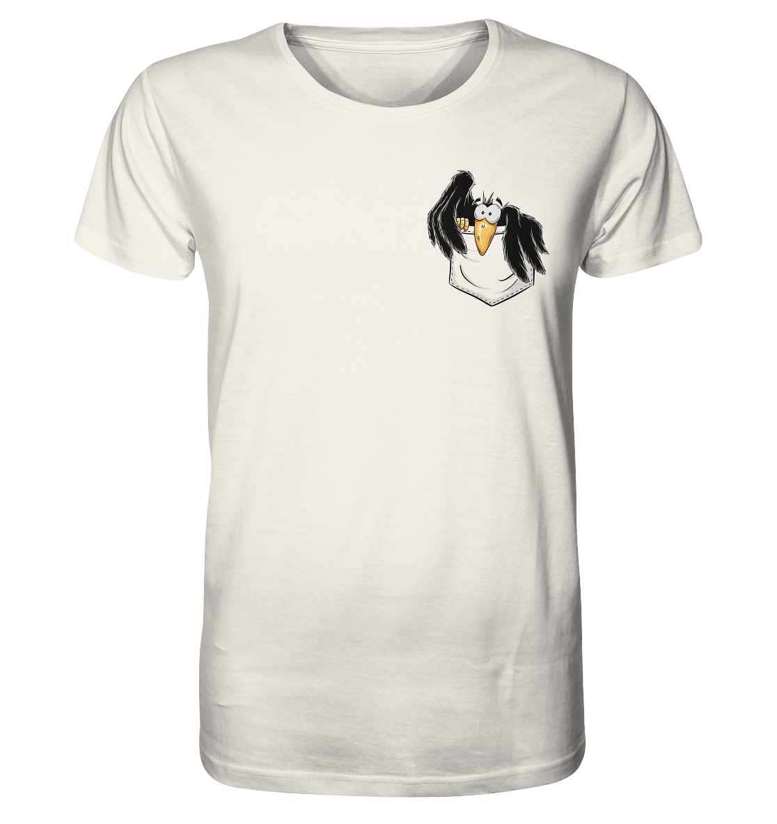 Kleiner Rabe | schwarze Krähe In Tasche - Organic Shirt