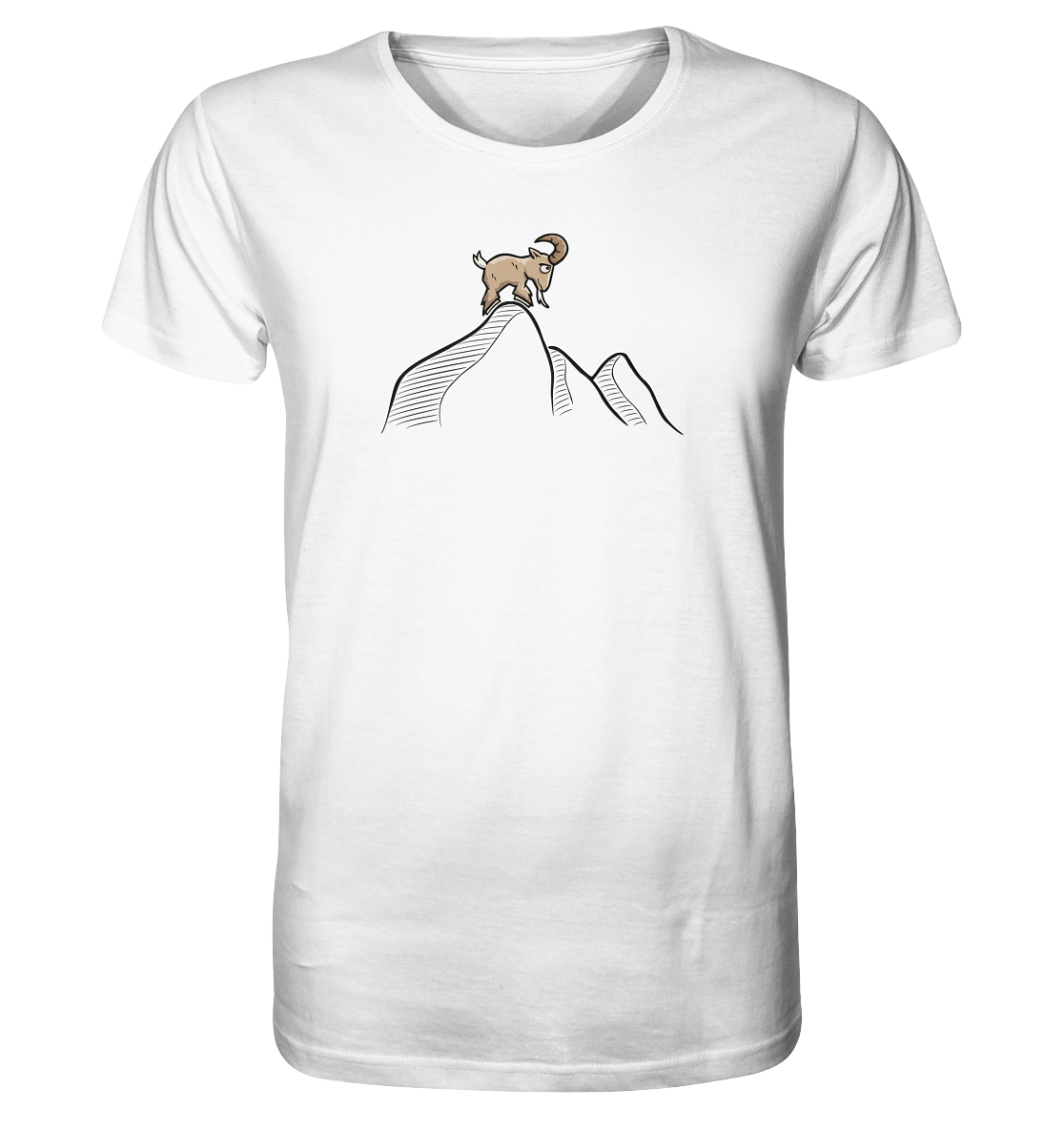 Ziegenbock in den Bergen - Organic Shirt