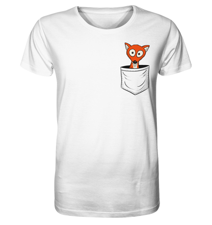 Fuchs in der Brusttasche | Taschen-Fuchs - Organic Shirt