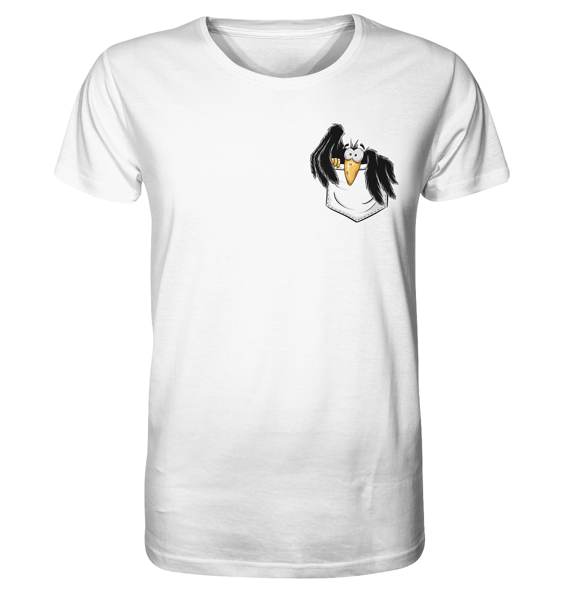 Kleiner Rabe | schwarze Krähe In Tasche - Organic Shirt