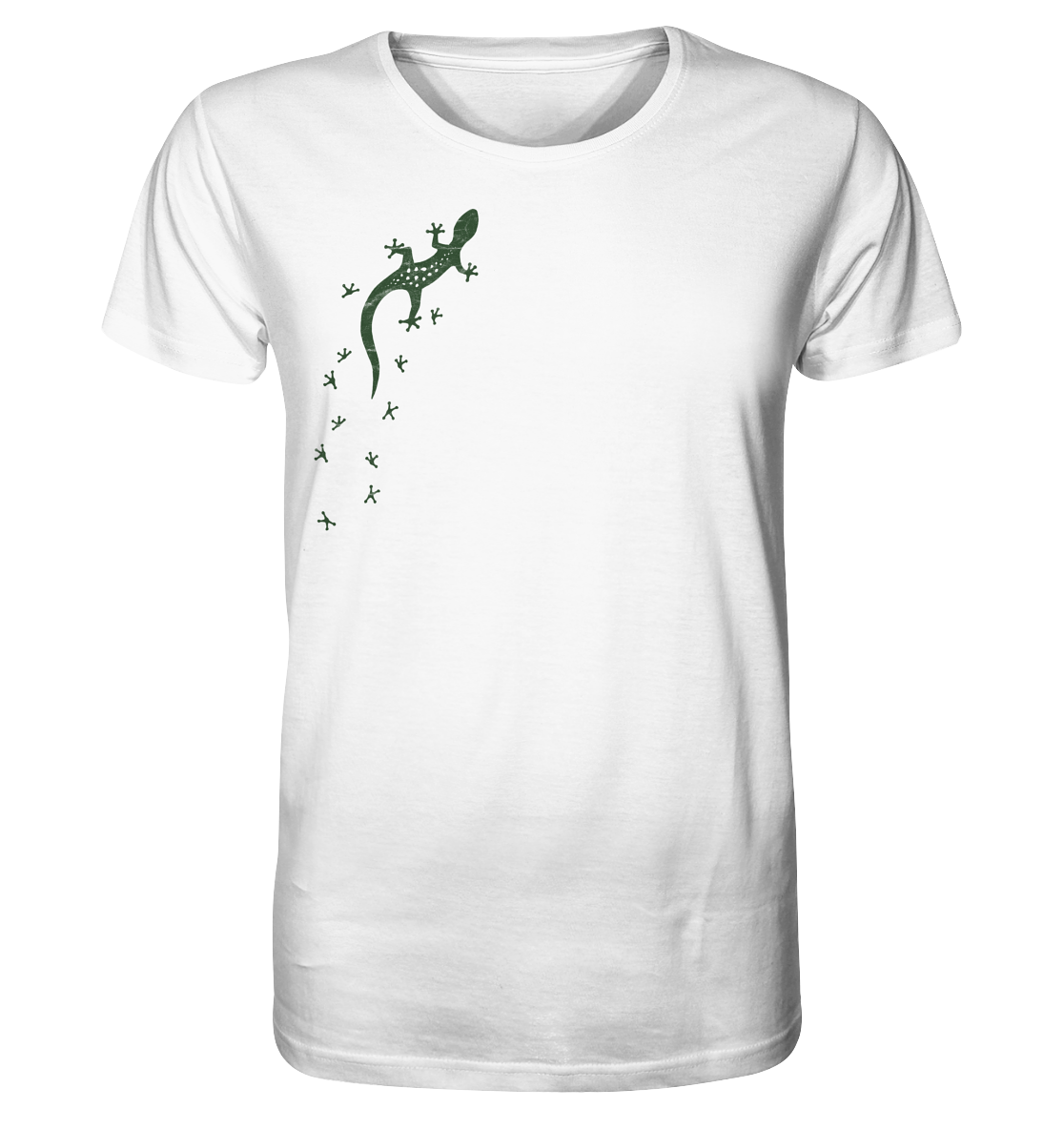 Gecko Eidechse Silhouette dunkel - Organic Shirt