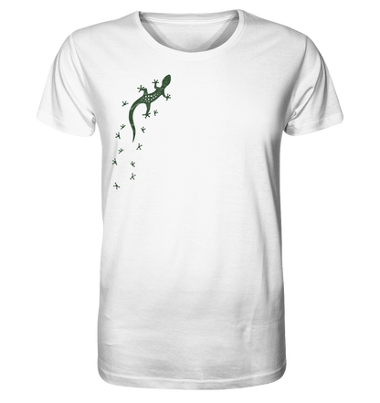 Gecko Eidechse Silhouette dunkel - Organic Shirt