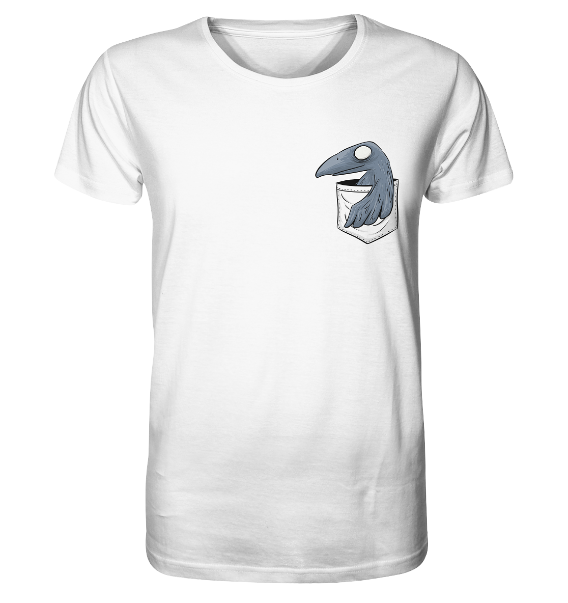 Grufti Rabe Krähe in der Tasche - Organic Shirt