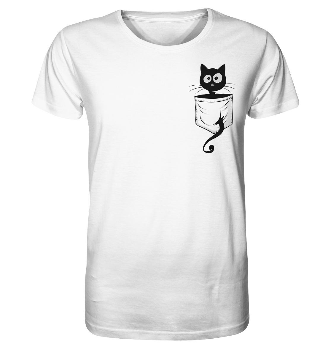 Schwarze Katze in der Tasche - Organic Shirt