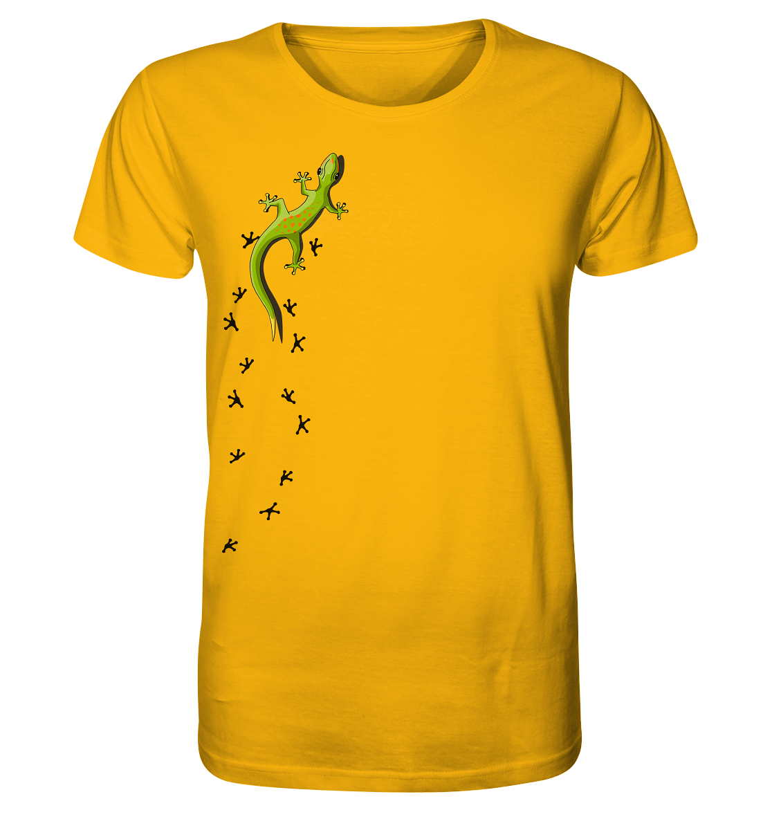 Kletternder Gecko mit Spuren - Organic Shirt