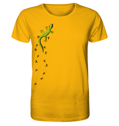 Kletternder Gecko mit Spuren - Organic Shirt