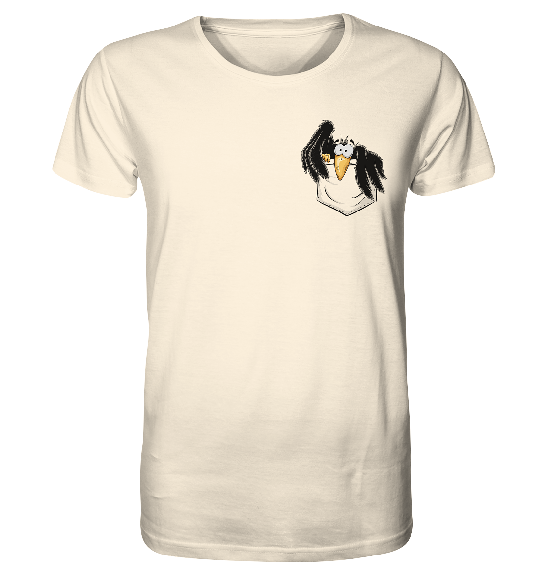 Kleiner Rabe | schwarze Krähe In Tasche - Organic Shirt