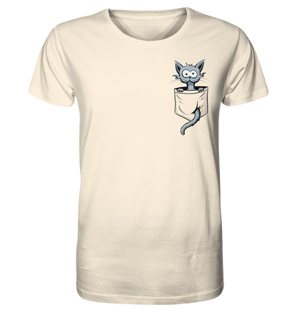 Verrückte Katze in Deiner Brust-Tasche - Organic Shirt