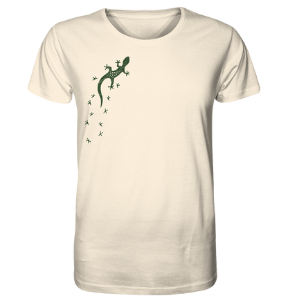 Gecko Eidechse Silhouette dunkel - Organic Shirt