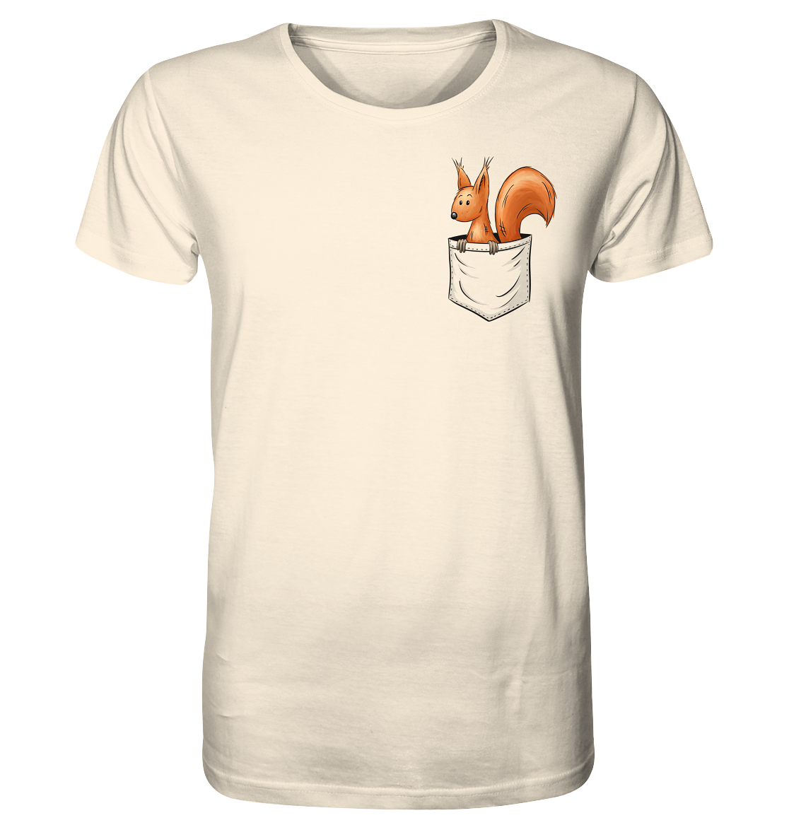 Lässiges Eichhörnchen In Tasche - Organic Shirt
