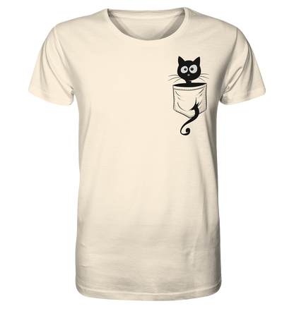 Schwarze Katze in der Tasche - Organic Shirt