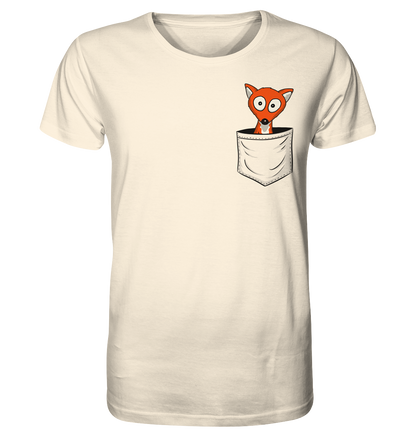 Fuchs in der Brusttasche | Taschen-Fuchs - Organic Shirt