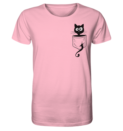 Schwarze Katze in der Tasche - Organic Shirt