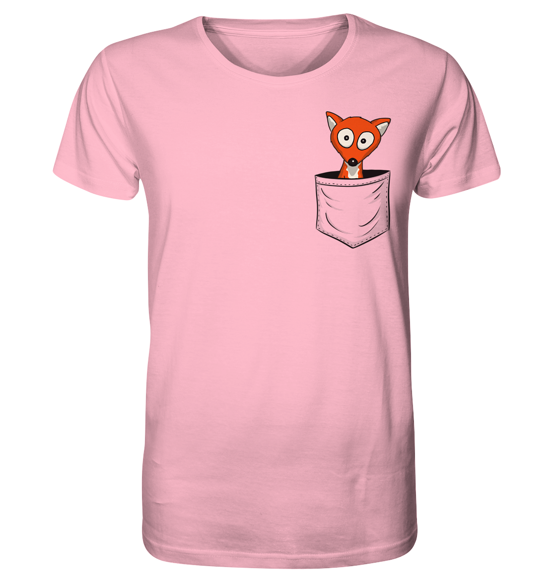 Fuchs in der Brusttasche | Taschen-Fuchs - Organic Shirt