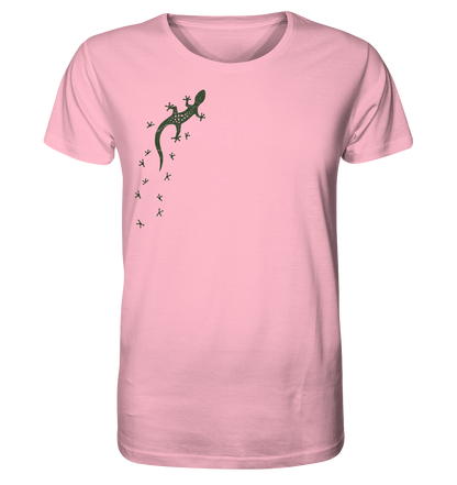 Gecko Eidechse Silhouette dunkel - Organic Shirt