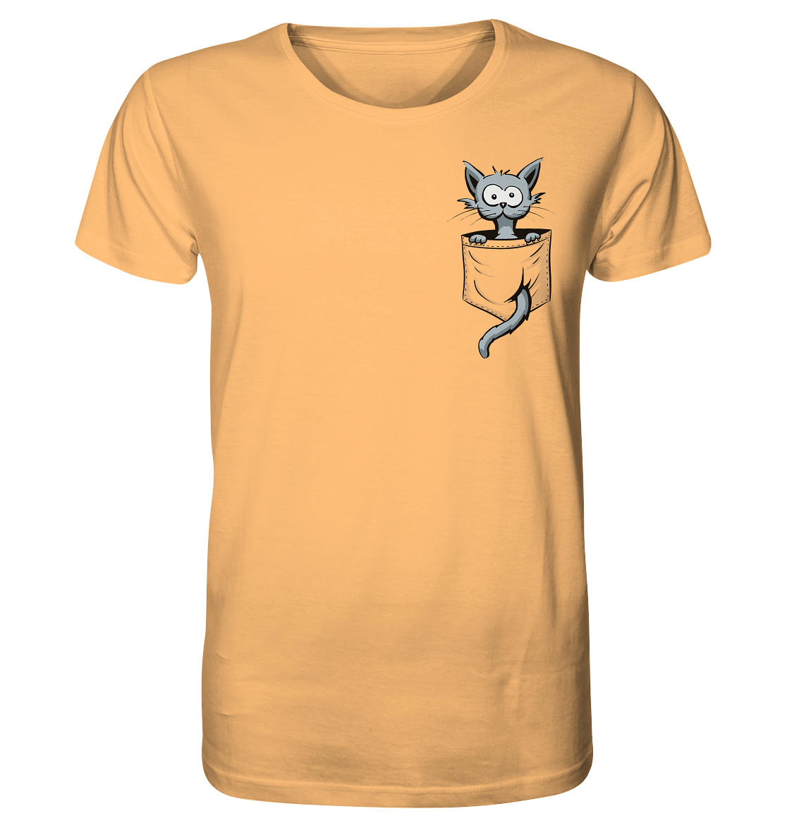 Verrückte Katze in Deiner Brust-Tasche - Organic Shirt