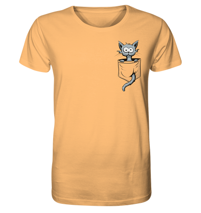 Verrückte Katze in Deiner Brust-Tasche - Organic Shirt