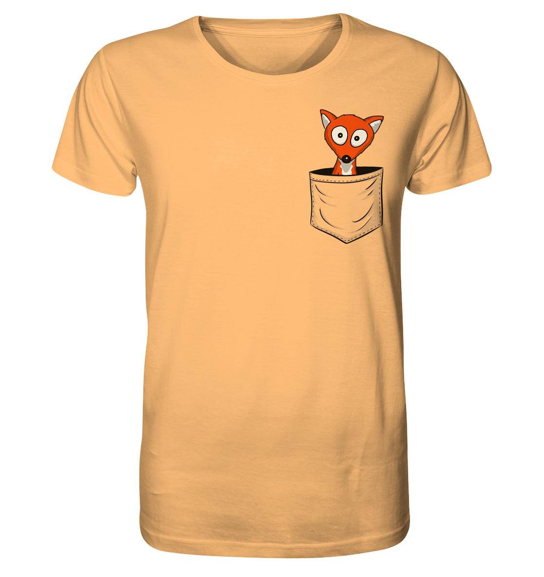 Fuchs in der Brusttasche | Taschen-Fuchs - Organic Shirt