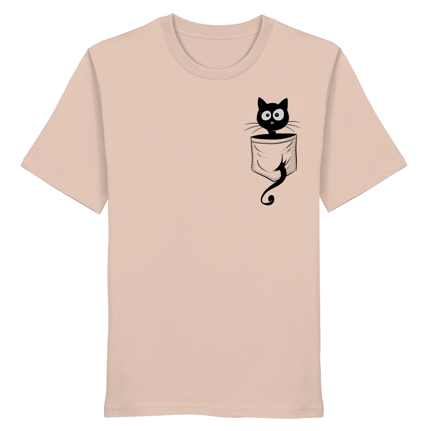 Schwarze Katze in der Tasche - Organic Shirt