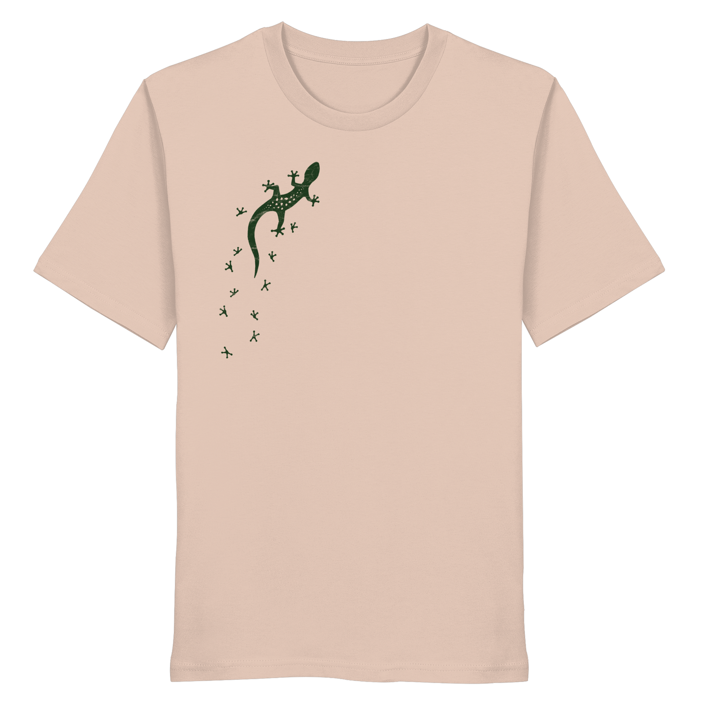 Gecko Eidechse Silhouette dunkel - Organic Shirt