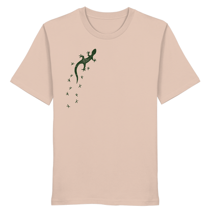 Gecko Eidechse Silhouette dunkel - Organic Shirt