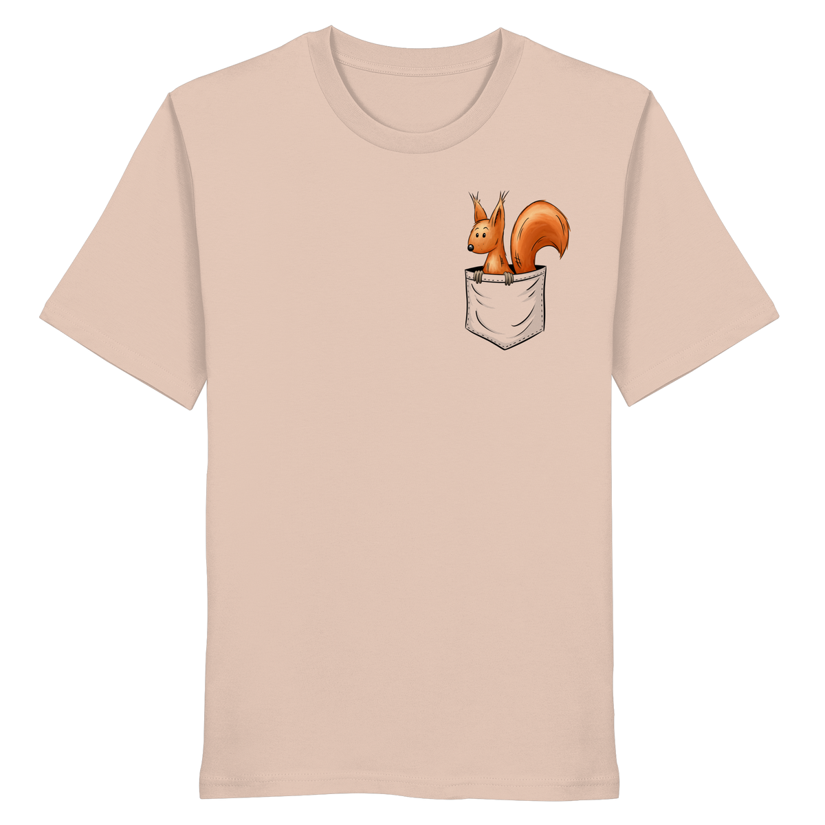 Lässiges Eichhörnchen In Tasche - Organic Shirt