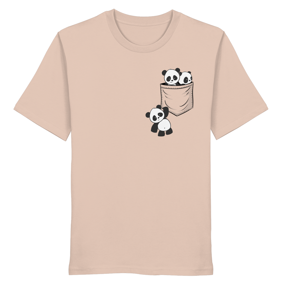 Kawaii Pandas in der Tasche - Organic Shirt