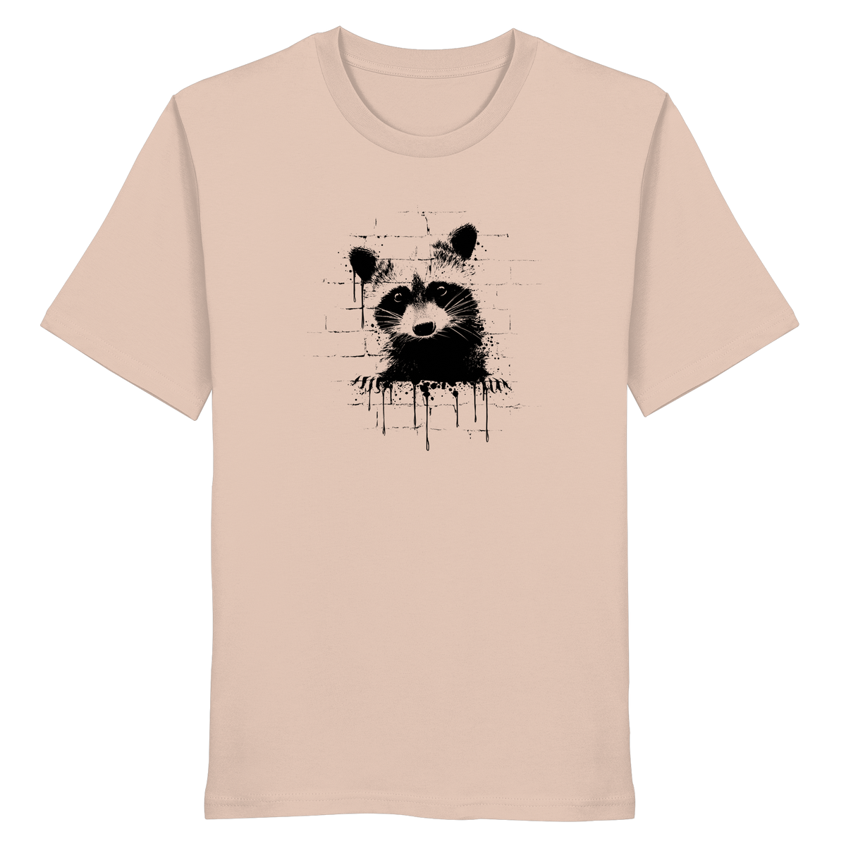Funky Street Art Waschbär - Organic Shirt