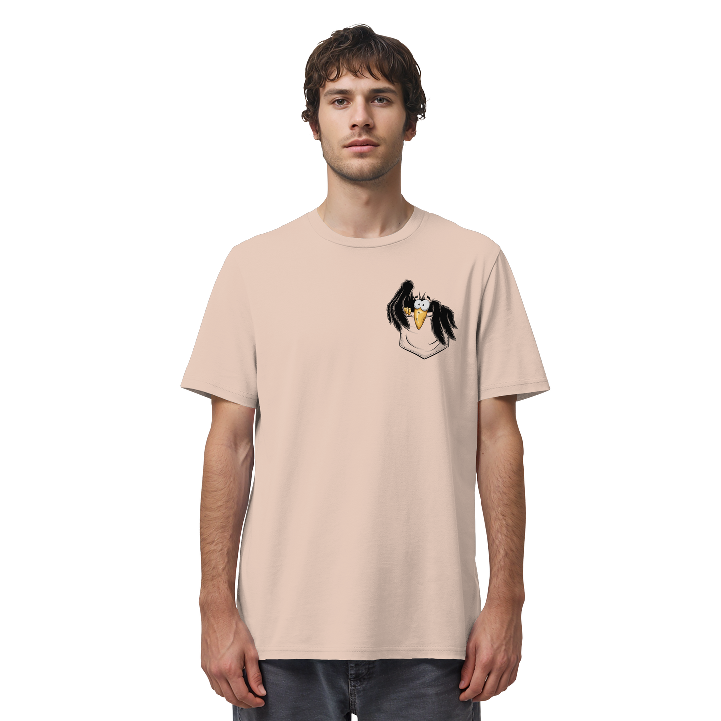 Kleiner Rabe | schwarze Krähe In Tasche - Organic Shirt