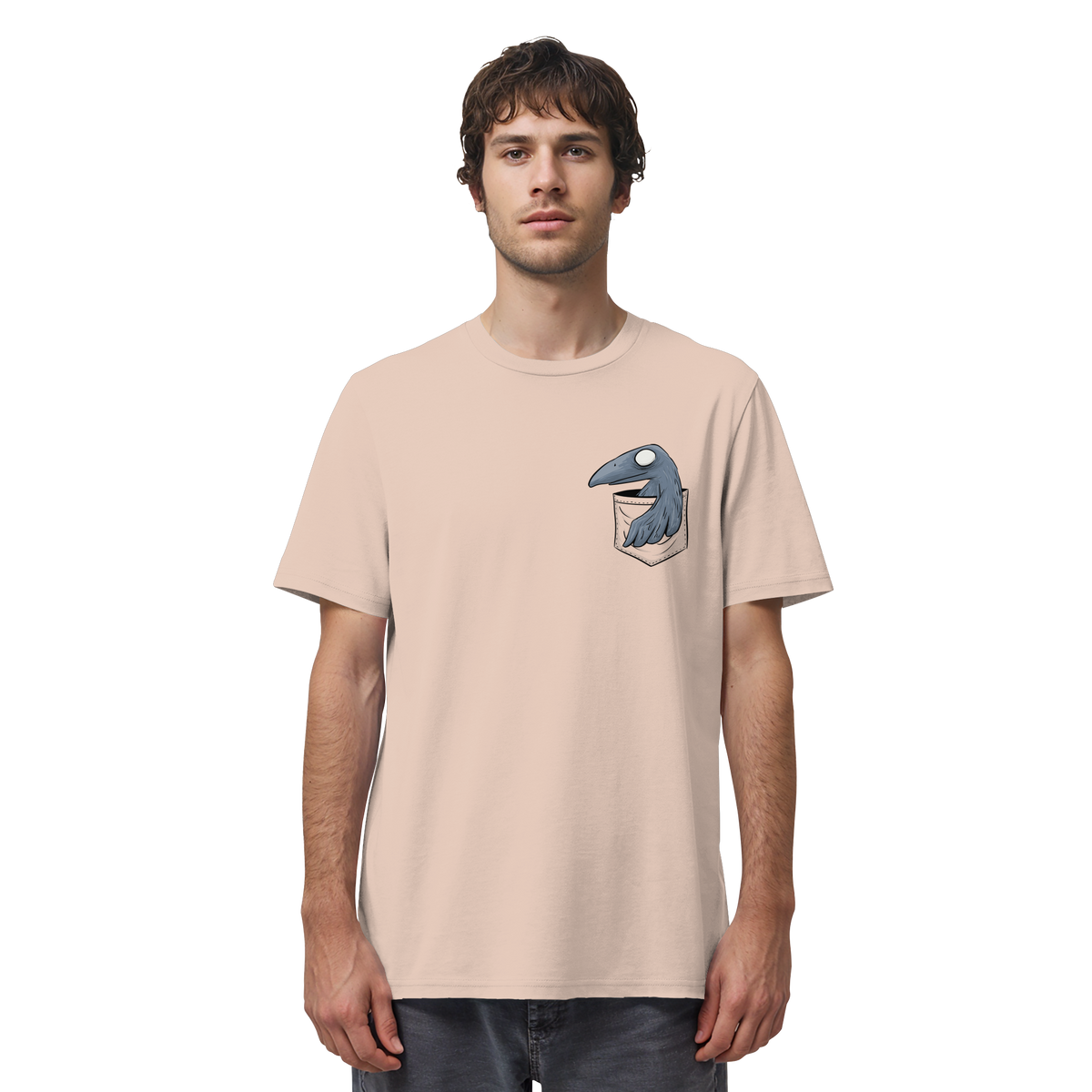 Grufti Rabe Krähe in der Tasche - Organic Shirt