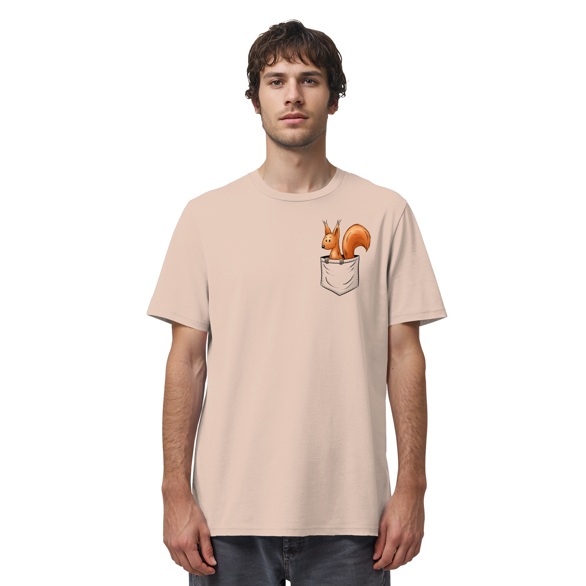 Lässiges Eichhörnchen In Tasche - Organic Shirt