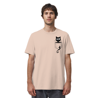 Schwarze Katze in der Tasche - Organic Shirt
