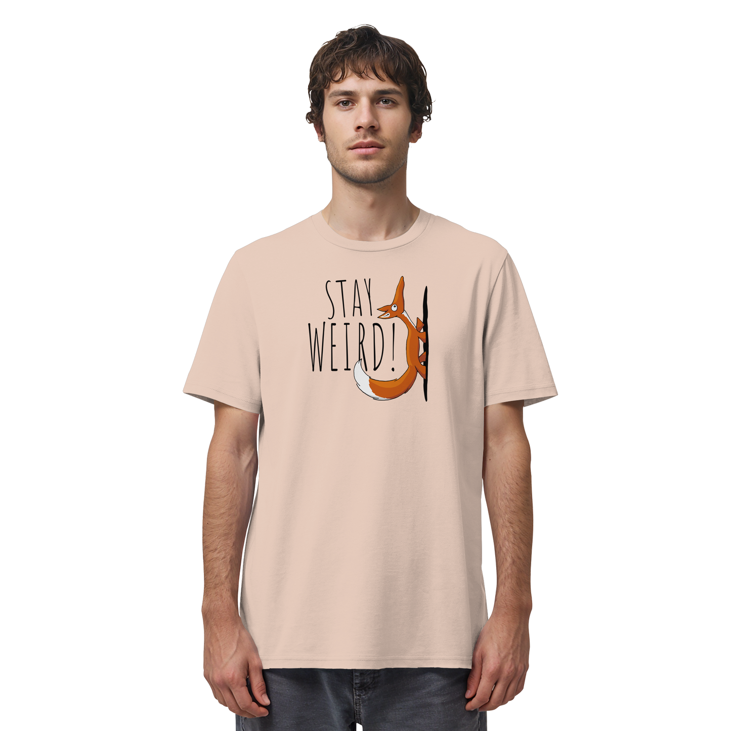 Stay Weird! Schräger Fuchs - Organic Shirt