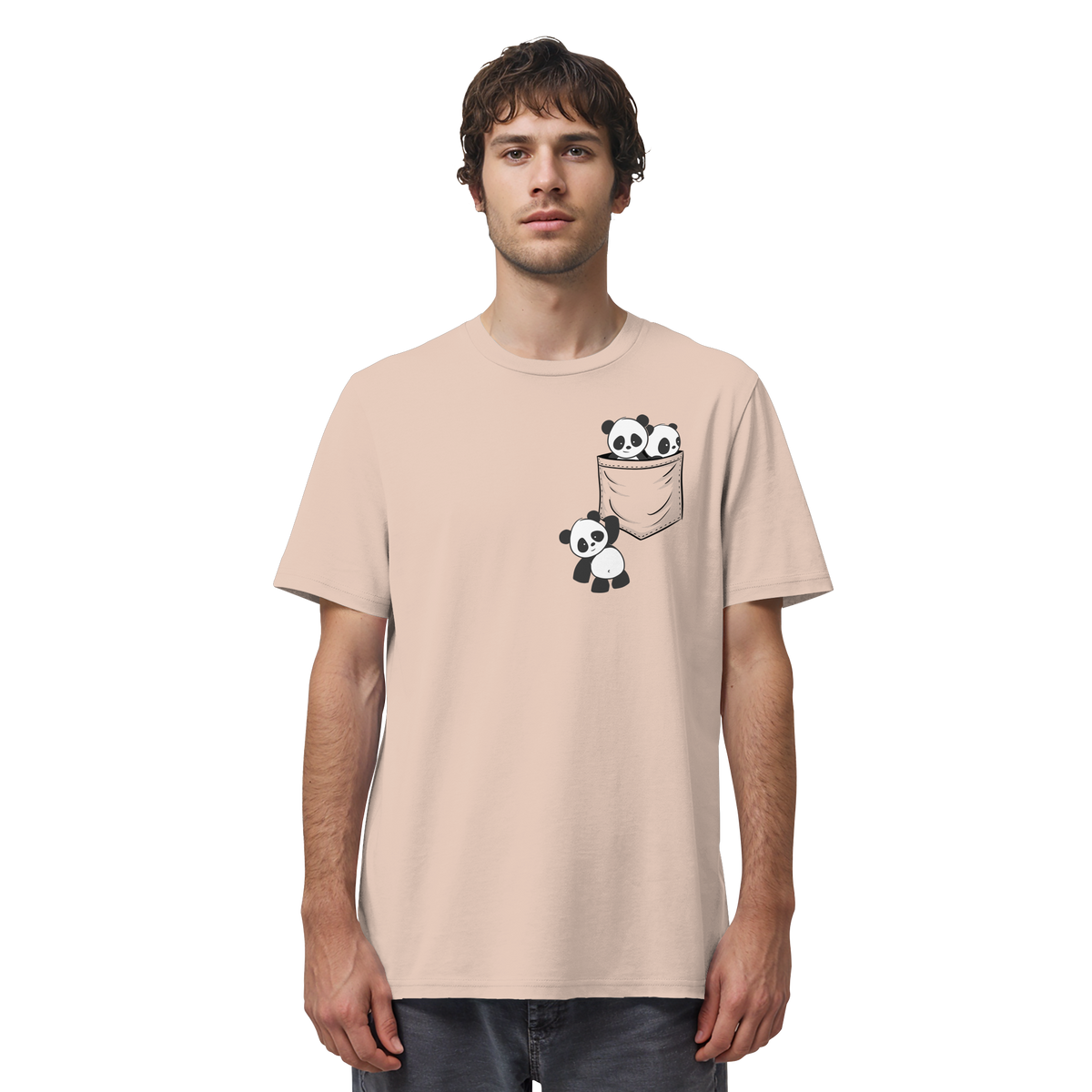 Kawaii Pandas in der Tasche - Organic Shirt