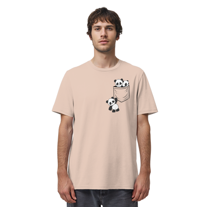 Kawaii Pandas in der Tasche - Organic Shirt