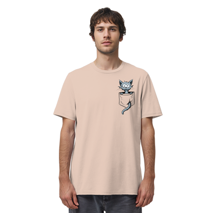 Verrückte Katze in Deiner Brust-Tasche - Organic Shirt