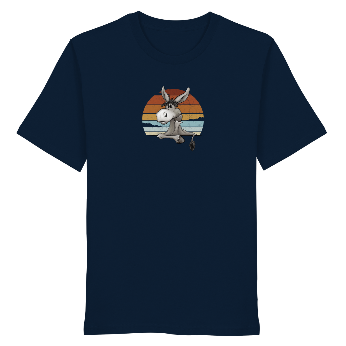 Lässiges Maultier Retro Esel - Organic Shirt