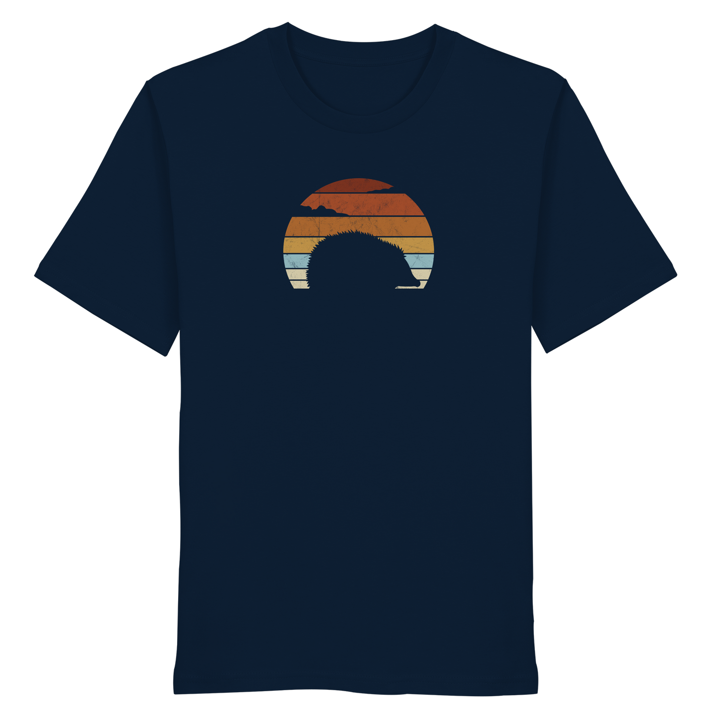 Retro Igel Silhouette im Sonnenuntergang - Organic Shirt