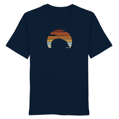 Retro Igel Silhouette im Sonnenuntergang - Organic Shirt