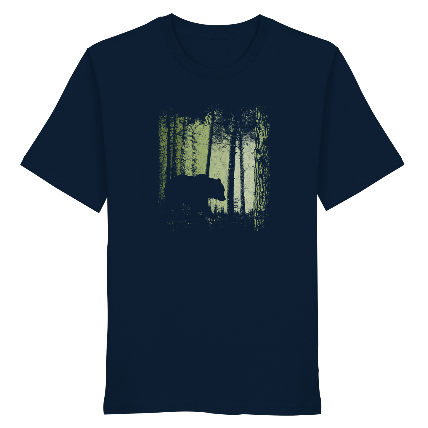 Braunbär im Zwielicht Wald - Organic Shirt