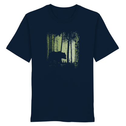 Braunbär im Zwielicht Wald - Organic Shirt