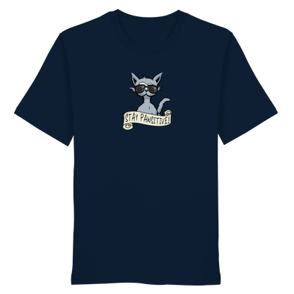 Stay Pawsitive Bleib lässig Hipster Katze - Organic Shirt