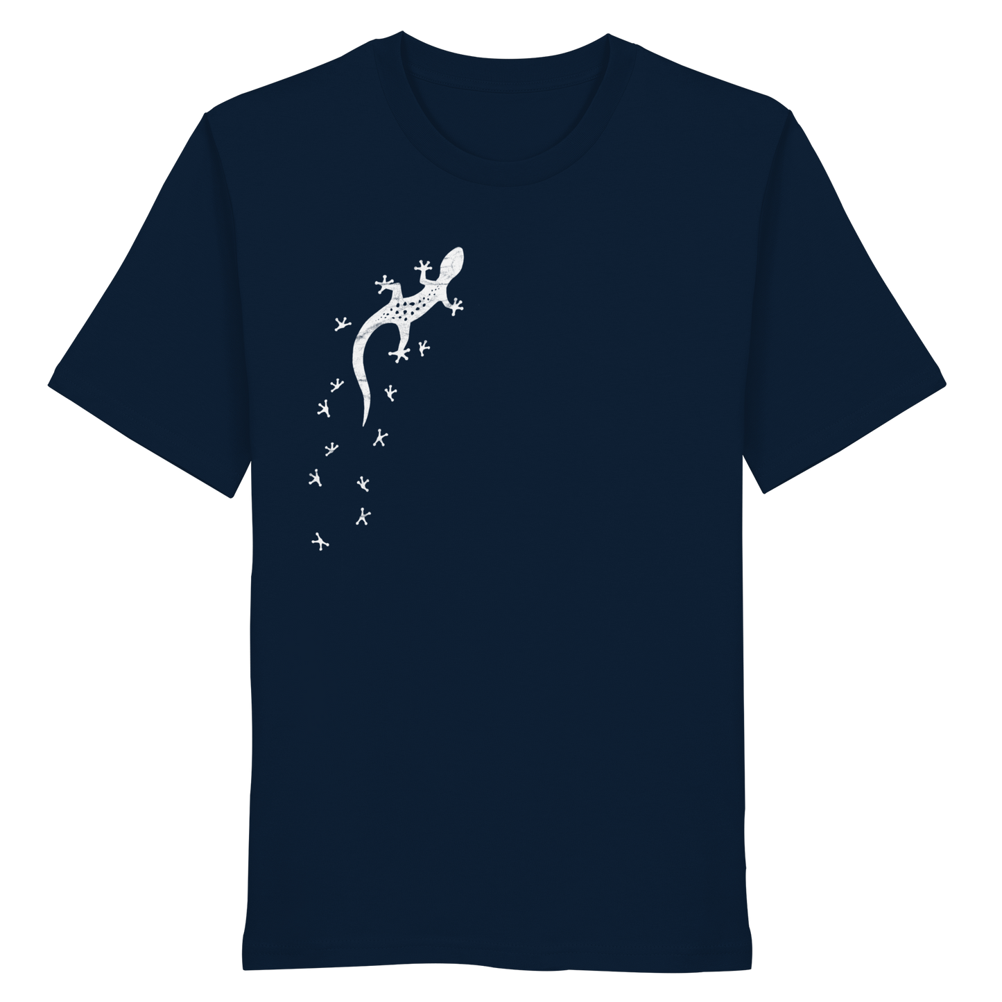 Gecko Eidechse Silhouette hell - Organic Shirt