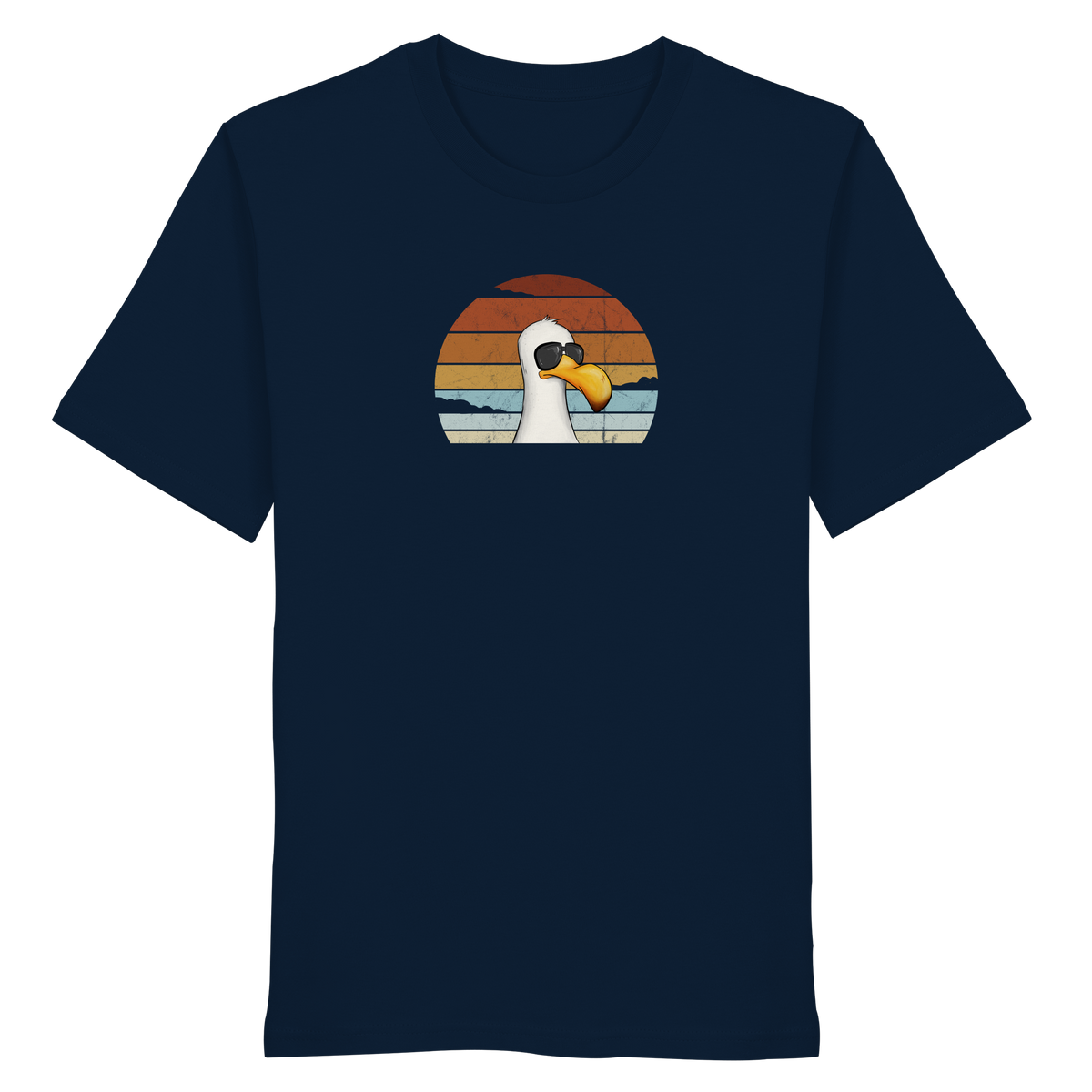 Cool lässige Retro Möwe - Organic Shirt