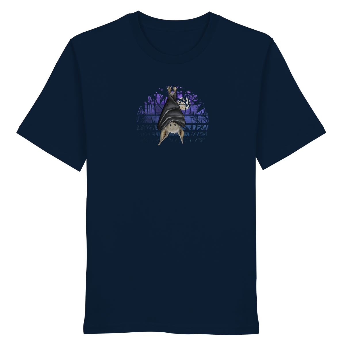 Fledermaus in blauer Nacht - Organic Shirt