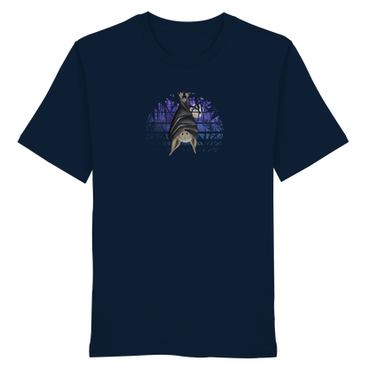 Fledermaus in blauer Nacht - Organic Shirt