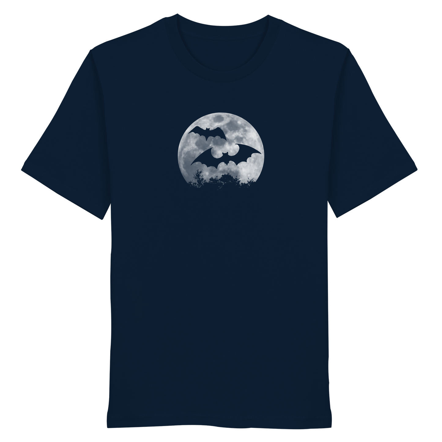 Fledermaus Silhouetten bei Vollmond - Organic Shirt